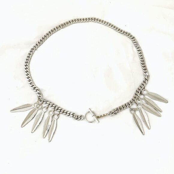 YSL silver chain link belt leaf design - Picture 3 of 14